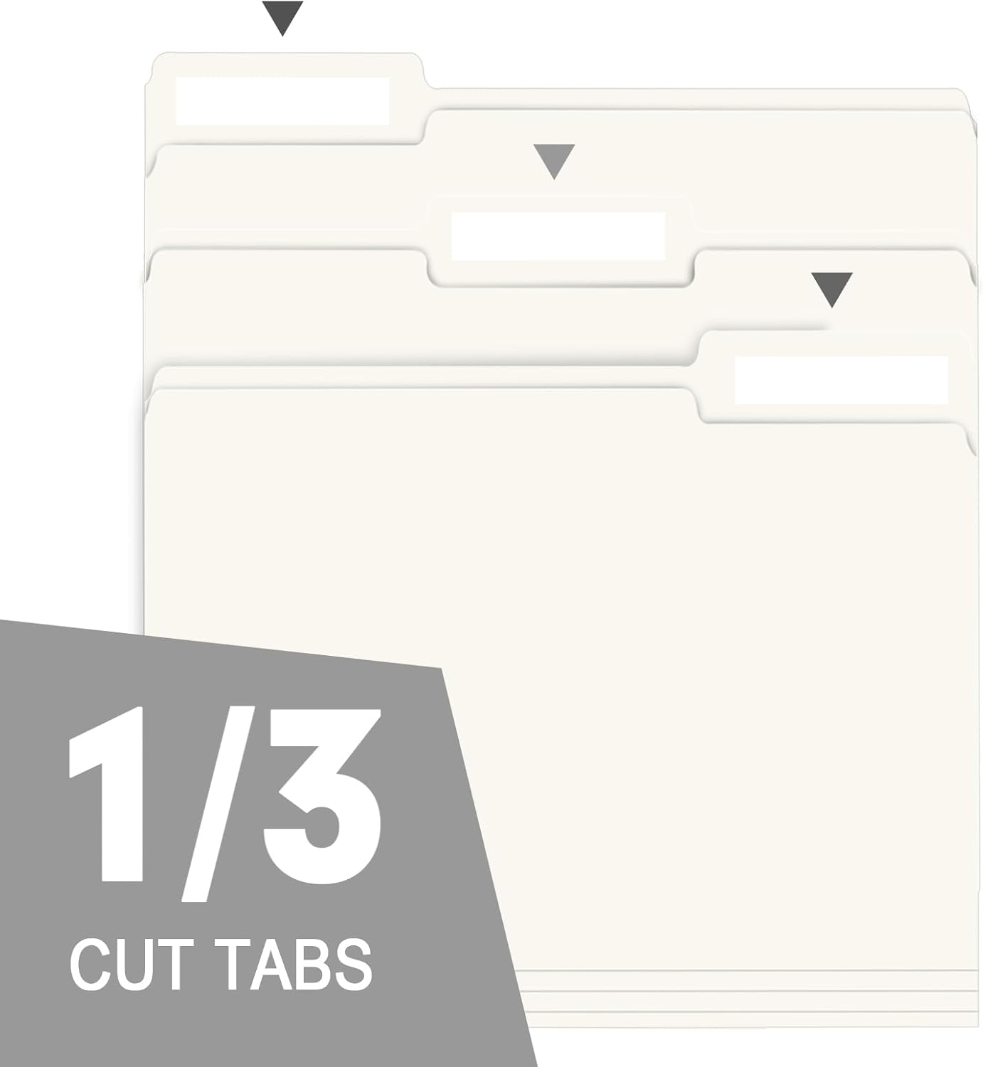 File Folder, RAZCC 150 Pack 1/3 Cut Tab File Folders Letter Size, Manila Folders, Folders with Tab, Great for Organizing and Easy File Storage