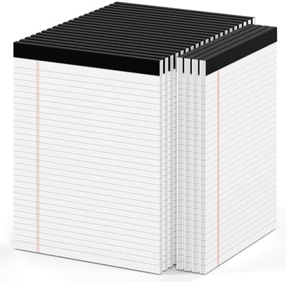Nichela 5" x 8" Note Pads 6 Pack of Legal Pads Narrow Ruled Notepad with Perforated Notepads 30 Sheets Small Writing Pads 21lb Legal Pad Quality Paper Ideal for Home, Office, or School Use