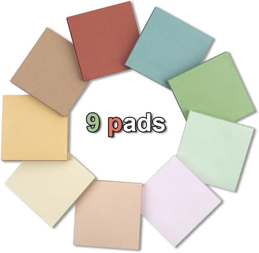 (18 Pack) Pop Up Sticky Notes Refill,3x3 in Popup Notepads,Accordion Stickies Super Sticking Power,Office School Memo Note Pads Vintage Colors,Post on Windows Doors,Recyclable,Easy to Write on