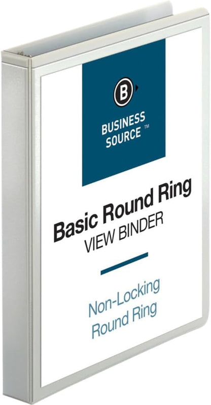 Business Source 1/2" Round-Ring View Binder