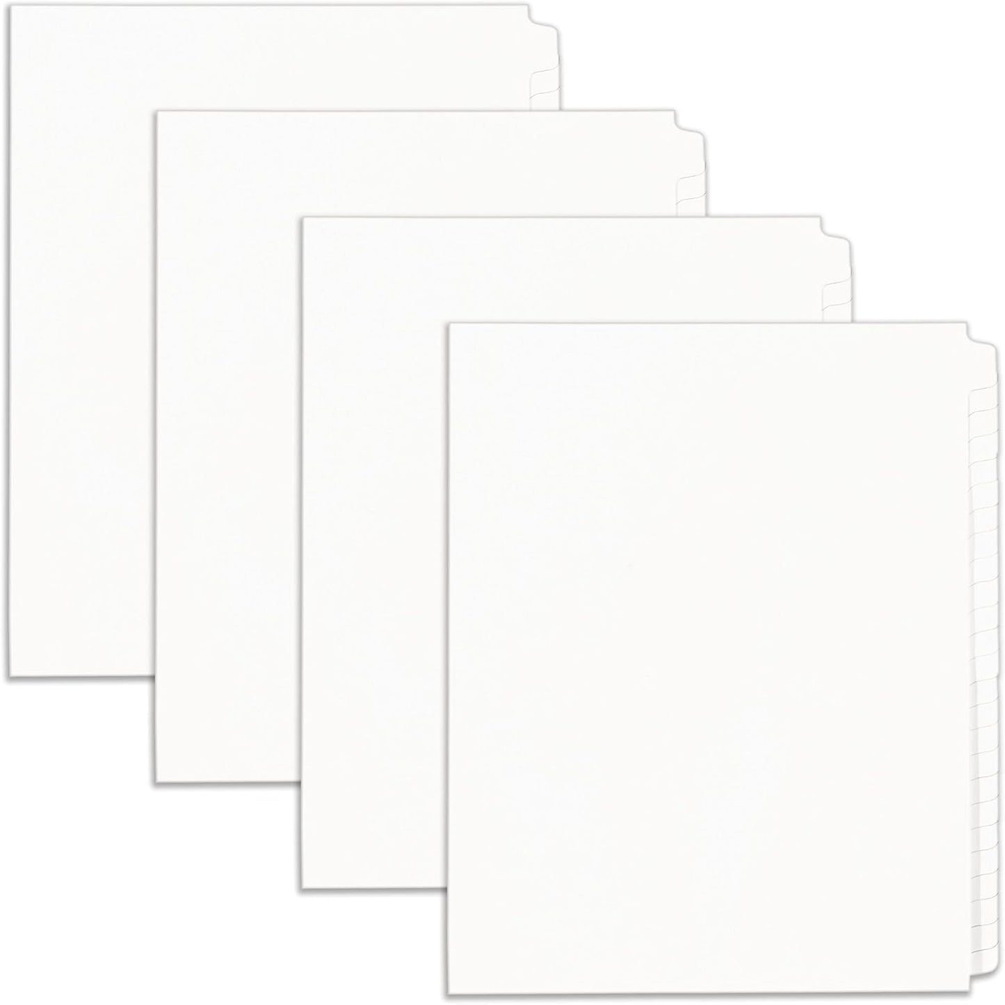 Avery Blank Tab Legal Exhibit Binder Dividers, White Unlaminated Tabs, Letter-Size, Standard Collated 25-Tab Set (11959)