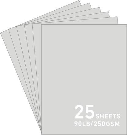 25Sheets Black Cardstock Paper, 8.5 x 11 Card stock for Cricut…