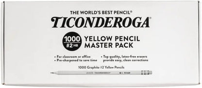 Ticonderoga Wood-Cased Pencils, Pre-Sharpened, 2 HB Soft, Yellow, 72 Count