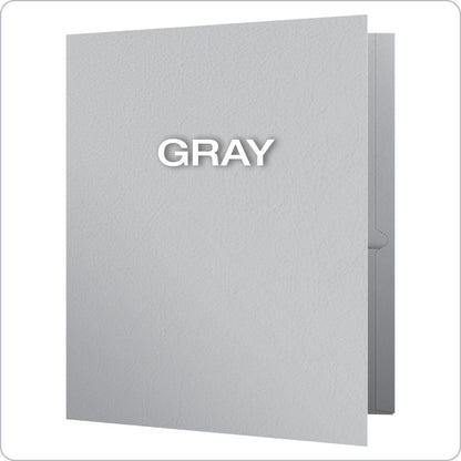 Oxford Twin-Pocket Folders, Textured Paper, Letter Size, Dark Blue, Holds 100 Sheets, Box of 25 (57538EE)