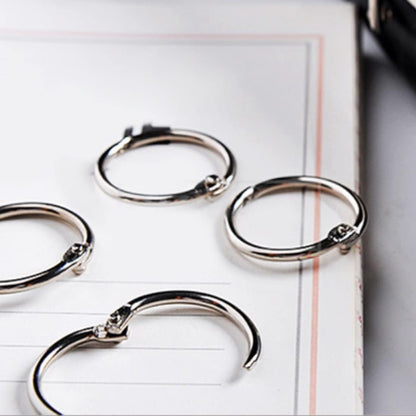 Otylzto 120pcs Metal Binder Rings 1 Inch, Paper Ring, Key Rings,Office Products