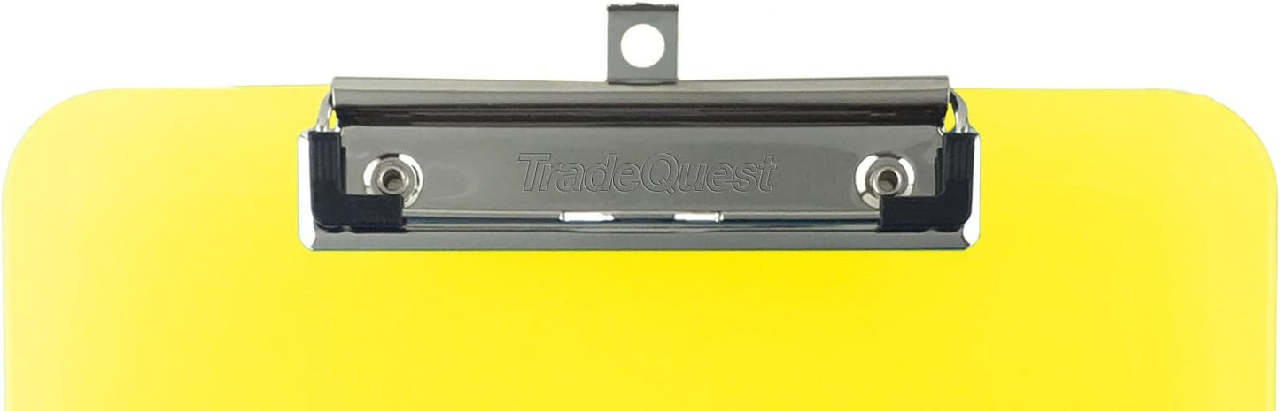 Trade Quest Plastic Clipboard Opaque Color Letter Size Low Profile Clip (Pack of 6) (Black)