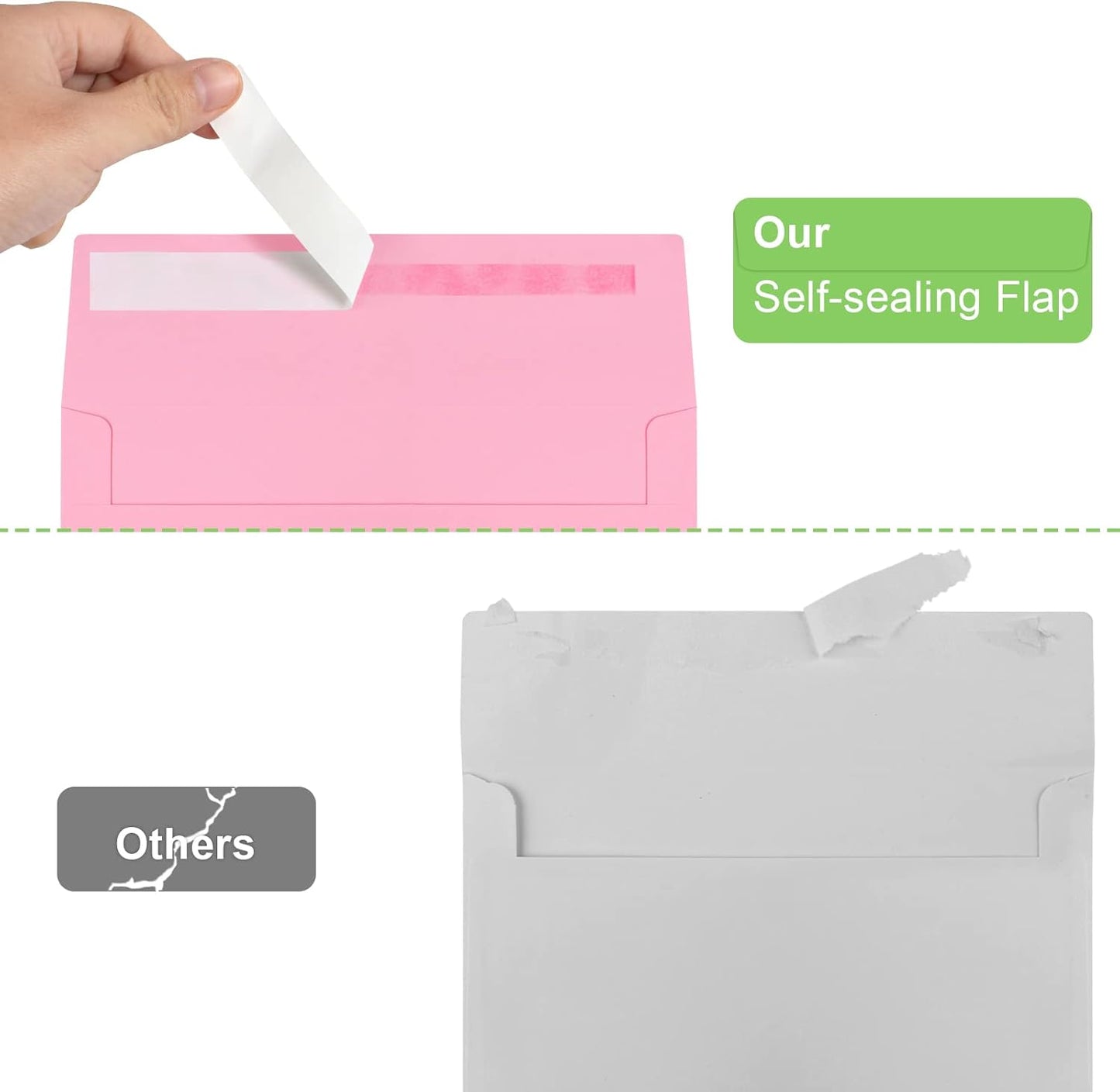 Joyberg 72 Packs #10 Envelopes, Business Envelopes, Envelopes Self Seal, Security Envelopes, Peel and Seal Closure, Size 4-1/8 X 9-1/2 Inches, White, 26LB
