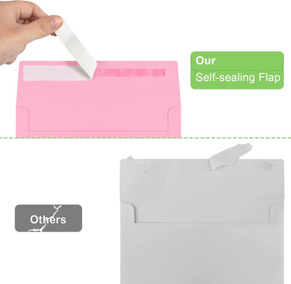 Joyberg 72 Packs #10 Envelopes, Business Envelopes, Envelopes Self Seal, Security Envelopes, Peel and Seal Closure, Size 4-1/8 X 9-1/2 Inches, White, 26LB