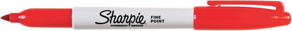 Sharpie Permanent Markers | Fine Point for Bold Details | BlackBlueRed and Green Ink Colours | 4 Marker Pens