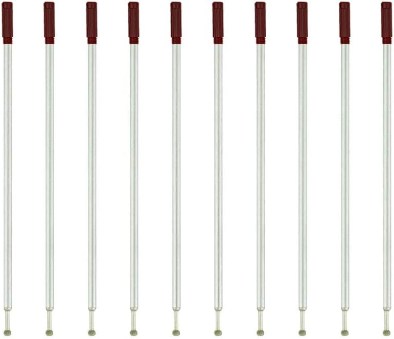 4.5'' Compatible Ballpoint Pen Refills 10 Pack, 1.0mm middle point nib delicate, smooth writing interchangeable ink filling (black)
