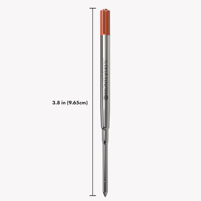 Monteverde Soft Roll Ballpoint Pen Refills to Fit Parker-Style Pens, Medium Point, Brown, 2-Pack, Smooth Writing Technology for Parker, Conklin, Schmidt, and More