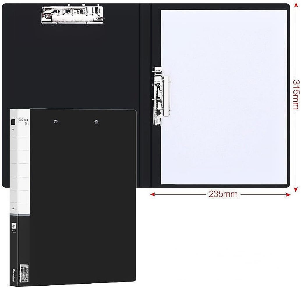 4 Pack A4 Double Strong Clips File Folder Report Cover, Punchless Binder, Clamp Binder Without Rings Office Project Folder,Documents File Folder, for Letter Size or A4 Size, 200 Sheet Capacity