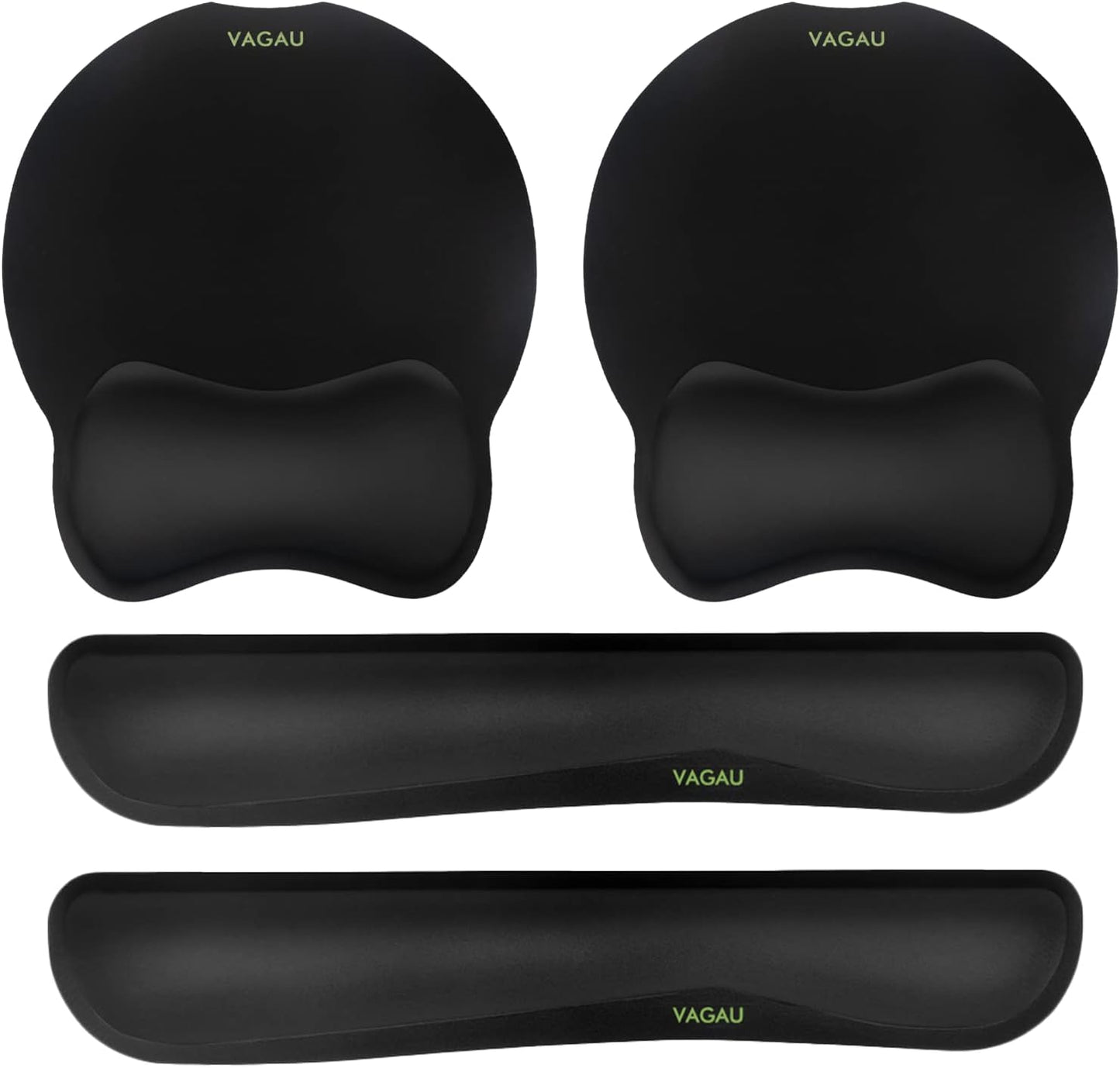 VAGAU Premium Keyboard Wrist Rest and Mouse Pad Wrist Support, Ergonomic Memory Foam Set for Office, Laptop, Mac, Computer and Gaming, Comfortable Typing &Wrist Pain Relief (2 Pack)