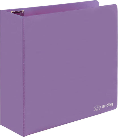 3 Inch Binder 3 Ring Binders Green, Slant D-Ring 3” Clear View Cover with 2 Inside Pockets, Heavy Duty Colored School Supplies Office and Home Binders – By Enday