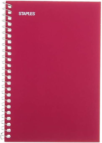 STAPLES Memo Pads, 4” x 6”, College Ruled, Assorted Colors, 50 Sheets/Pad, 5‑Pack