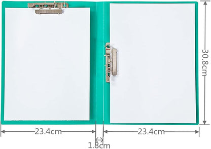 4 Pack A4 Double Strong Clips File Folder Report Cover, Punchless Binder, Clamp Binder Without Rings Office Project Folder,Documents File Folder, for Letter Size or A4 Size, 200 Sheet Capacity