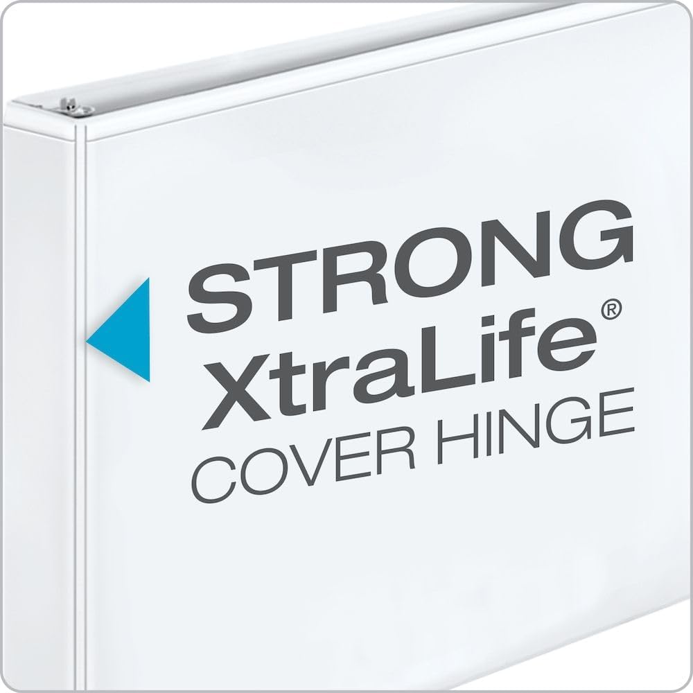 Cardinal 11-Inch x 17-Inch ClearVue Slant-D Ring Binder, 2-Inch, White (22132)