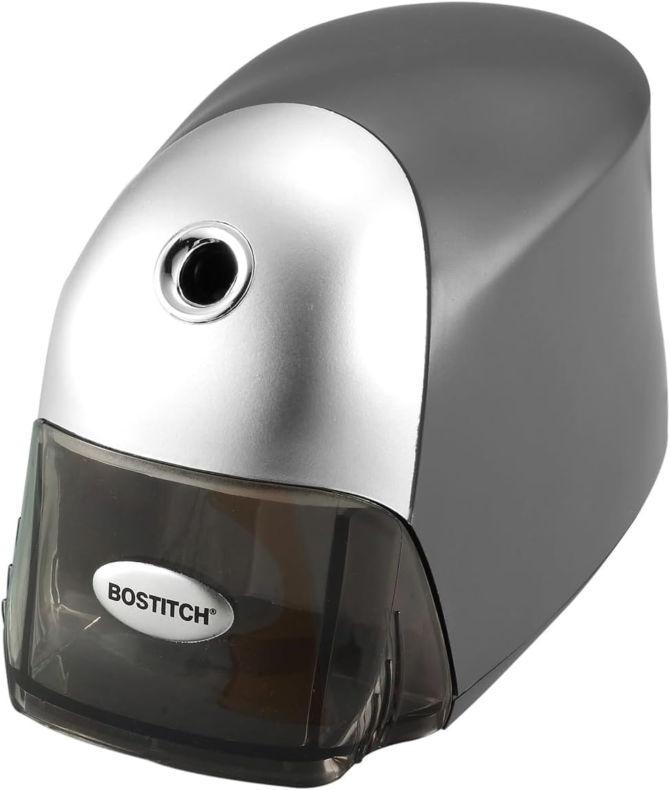 Bostitch Office QuietSharp Executive Heavy Duty Electric Pencil Sharpener for 65% Faster Sharpening and 6X Longer Cutter Life - Colored Pencil Compatible, Black