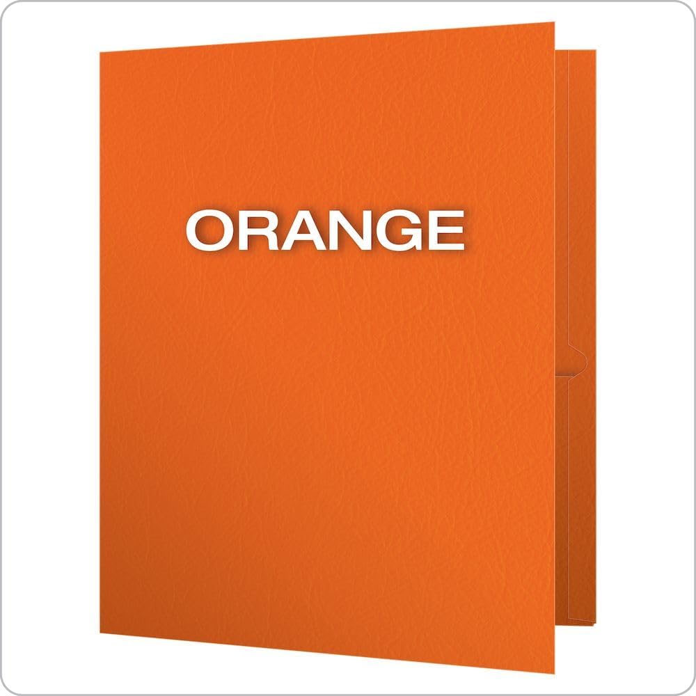 Oxford Twin-Pocket Folders, Textured Paper, Letter Size, Dark Blue, Holds 100 Sheets, Box of 25 (57538EE)