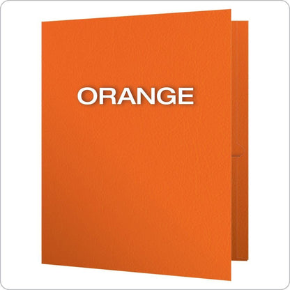 Oxford Twin-Pocket Folders, Textured Paper, Letter Size, Dark Blue, Holds 100 Sheets, Box of 25 (57538EE)