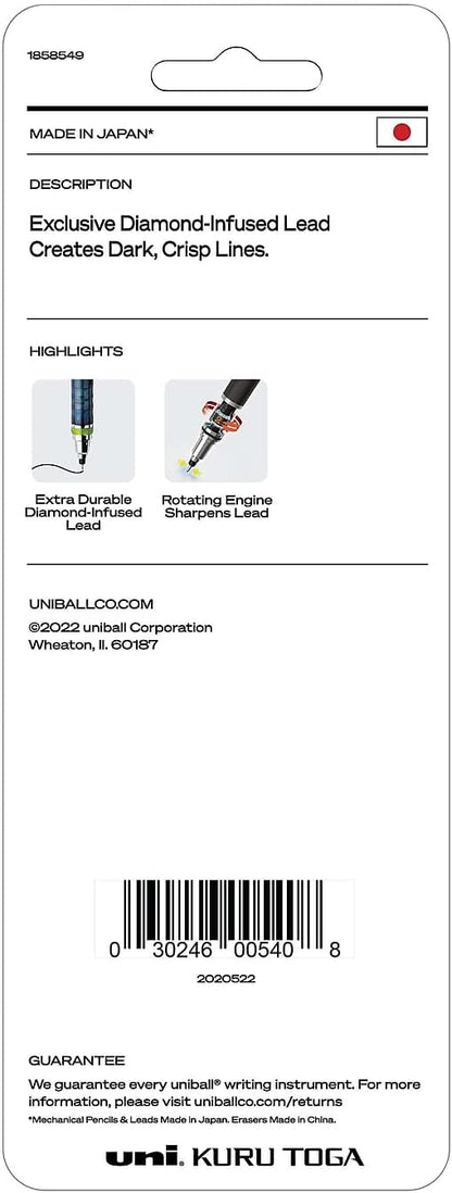 uniball Kuru Toga Mechanical Pencil Starter Kit, 0.7mm HB#2, 1 Pack