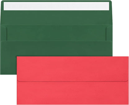 50 Pack #10 Business Envelopes, Sage Green Standard Envelopes Self Seal, Letter Size Mailing Envelopes for Checks Letters Invoices Statements Birthday Graduation Wedding, 4 1/8 x 9 1/2 Inch