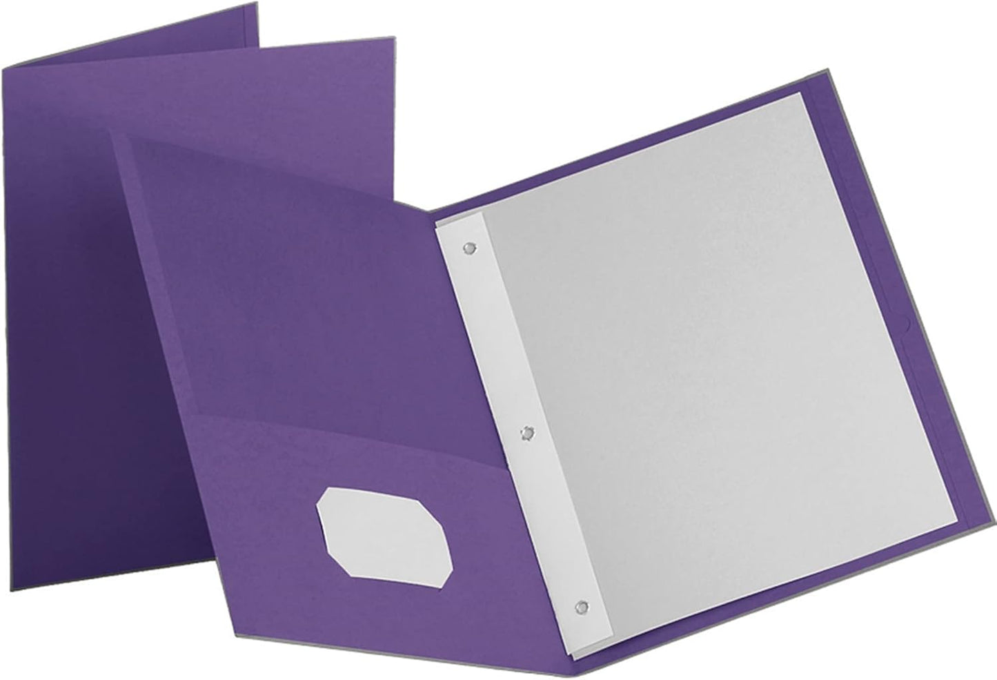 Oxford Two-Pocket Folders w/Fasteners, Red, Letter Size, 25 per Box (57711)
