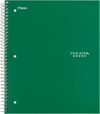 Five Star Spiral Notebook + Study App, 3 Subject, Wide Ruled Paper, 8" x 10-1/2", 150 Sheets, Fights Ink Bleed, Water Resistant Cover, Harvest Yellow (73463)