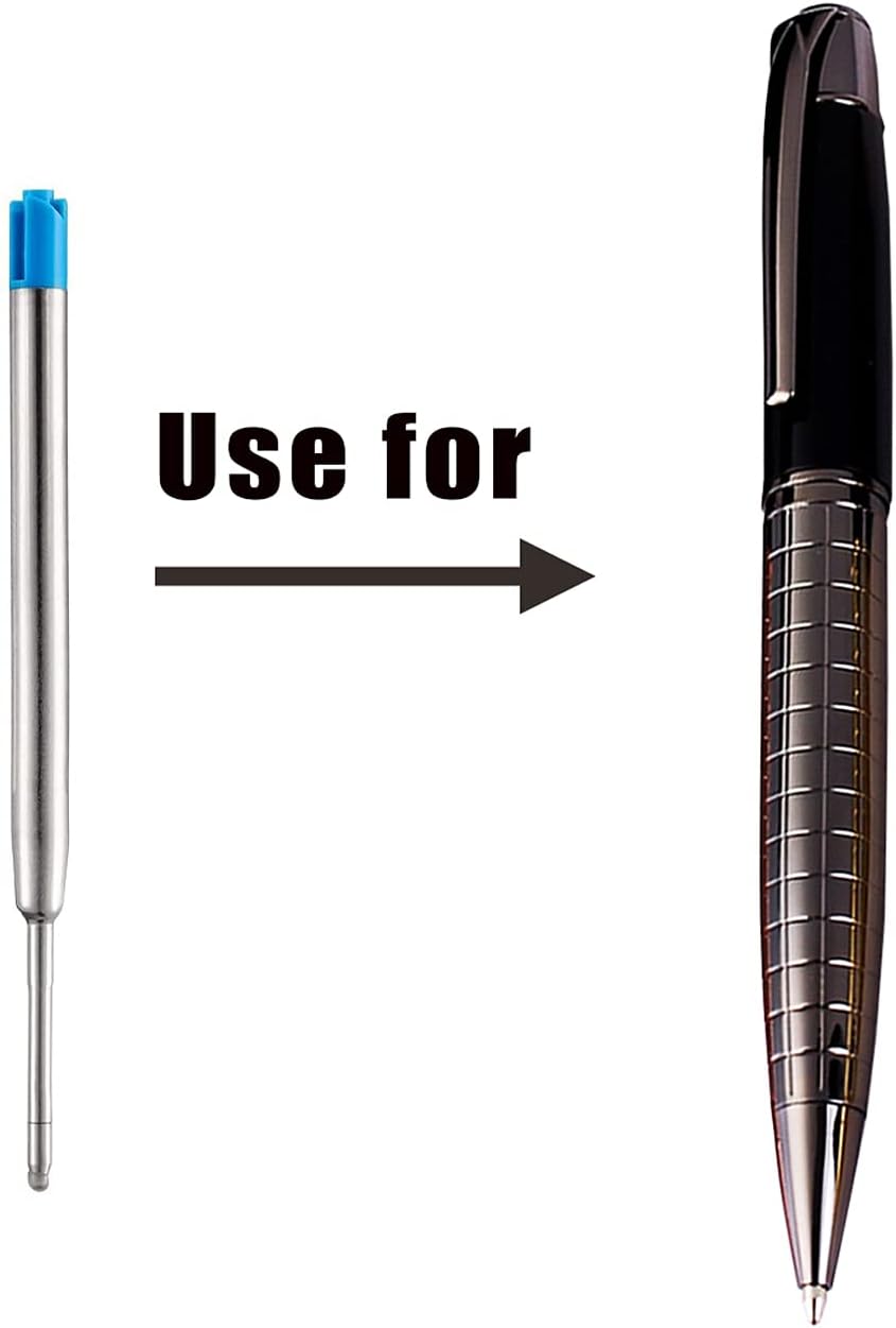 Obacle Ballpoint Pen Refills Black, 1.0mm Medium Point Smooth Writing for Ballpoint Pens, Black Ink, 3.85inch (9.8cm), 10 Pack (Black)