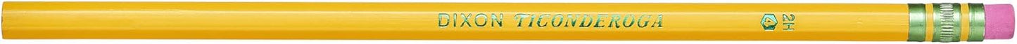 Ticonderoga Wood-Cased Pencils, Pre-Sharpened, 2 HB Soft, Yellow, 12 Count