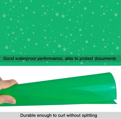 30 PCS A4 Plastic Folder, Clear Document Folder, Transparent File Pocket Project Report Covers Suitable for School Office Use(Green)