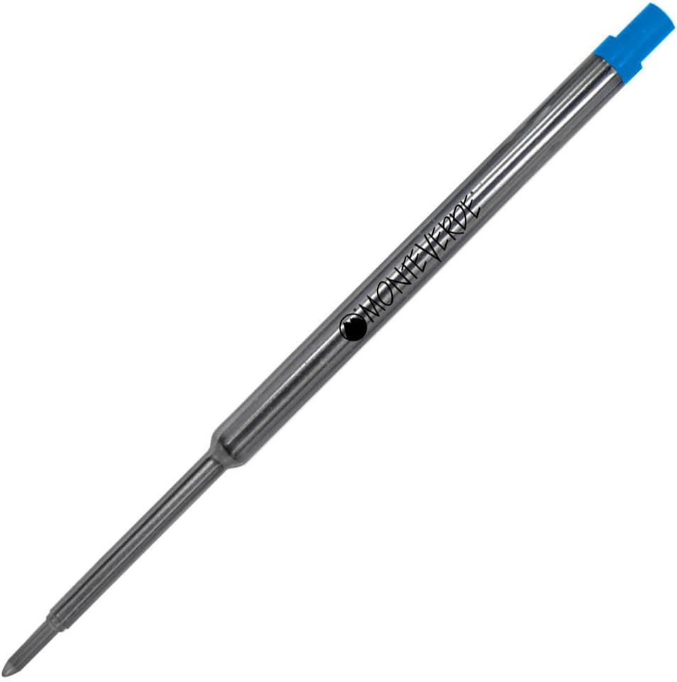 Monteverde USA Soft Ballpoint Refills to Fit Waterman Ballpoint Pens, Medium Point, Blue, 2-Pack, Smooth Writing for Creative and Professional Use