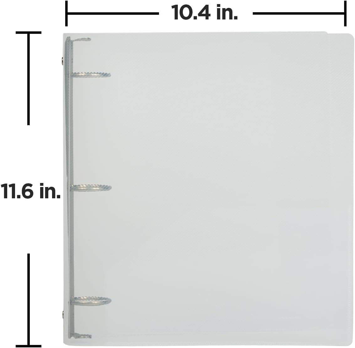 JAM PAPER Plastic 0.75 inch Binder - Clear 3 Ring Binder - Sold Individually