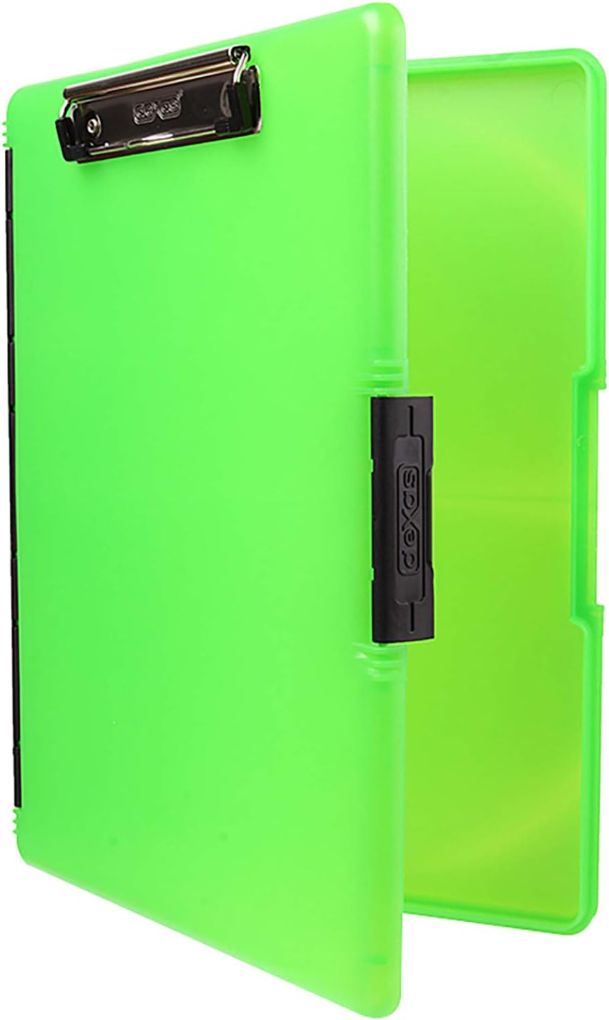 Dexas Slimcase 2 Plastic Clipboard with Storage and Side Opening, Black, Office Supplies Clipboards to Organize, Carry and Store, A4 Holder, Style and Functionality Nursing Clipboards