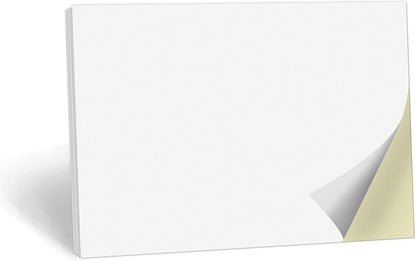 321Done 2-Part Blank Carbonless Notepad, 3.4x5.5 Portrait, Made in USA, Pocket Size Carbon Copy Memo Scratch Pad, Sketchbook, Cute Generic Small Business Order Book (50 Sets) White/Yellow