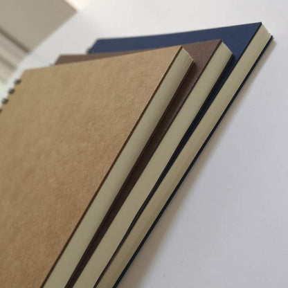 YUREE Spiral Notebook/Spiral Journal Lined, B5 Hard Kraft Cover Wire Bound Notebook Ruled, 70 Sheets (140 Pages), 10.5" x 7.3", Brown