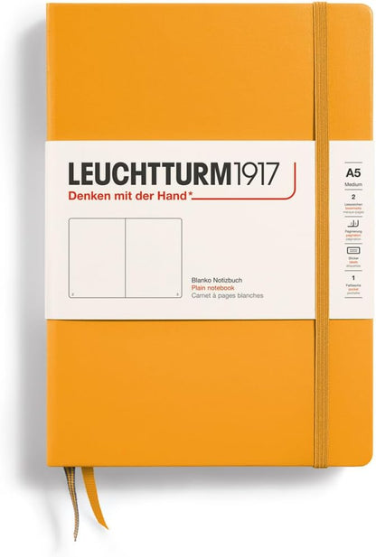 LEUCHTTURM1917 - Notebook Hardcover Medium A5-251 Numbered Pages for Writing and Journaling (Navy, Ruled)
