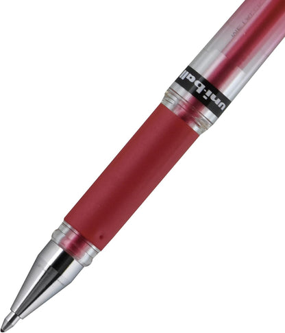 uniball Signo Gel Impact Pens, Bold Point (1.0mm), Metallic Pink Ink, 6 Pens