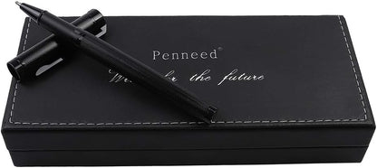 Penneed Rollerball Pen Liquid Ink Pens for Women Luxury Box Gel Pen Black Ink Fancy Pen Refillable for Executive, Office, Professional, Birthday Gift G5 (Rose Gold)