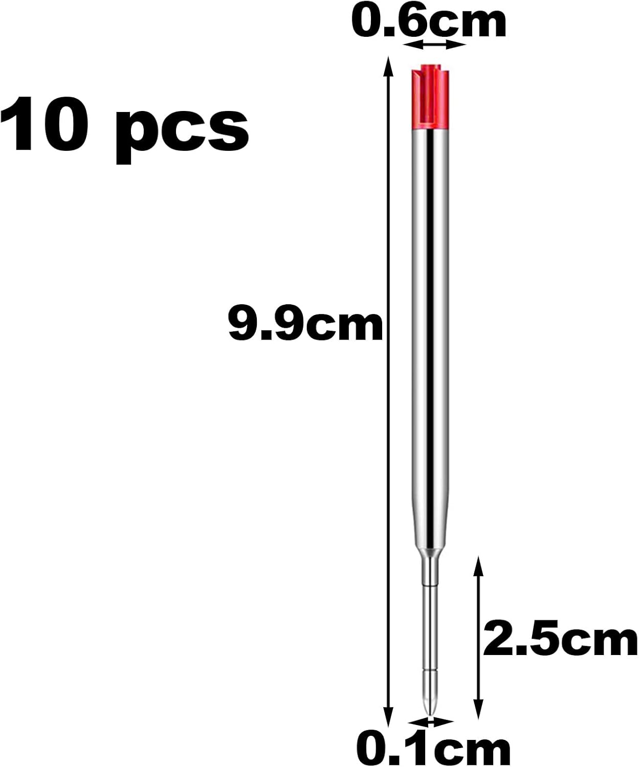 Pack of 10 Replaceable Ballpoint Pen Refills, G2 Gel Ink Refills,1mm Medium Point,Twist Pen Refill,Ball Point Pen Refills,Ink Refills for Pens,Black Ink Refills