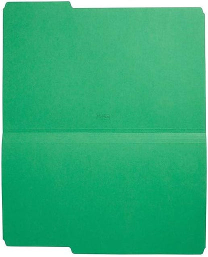 Staples Recycled File Folders, Legal Size, 1/3‑Cut Tabs, Manila, 30% Recycled Paper Stock, 100/Box