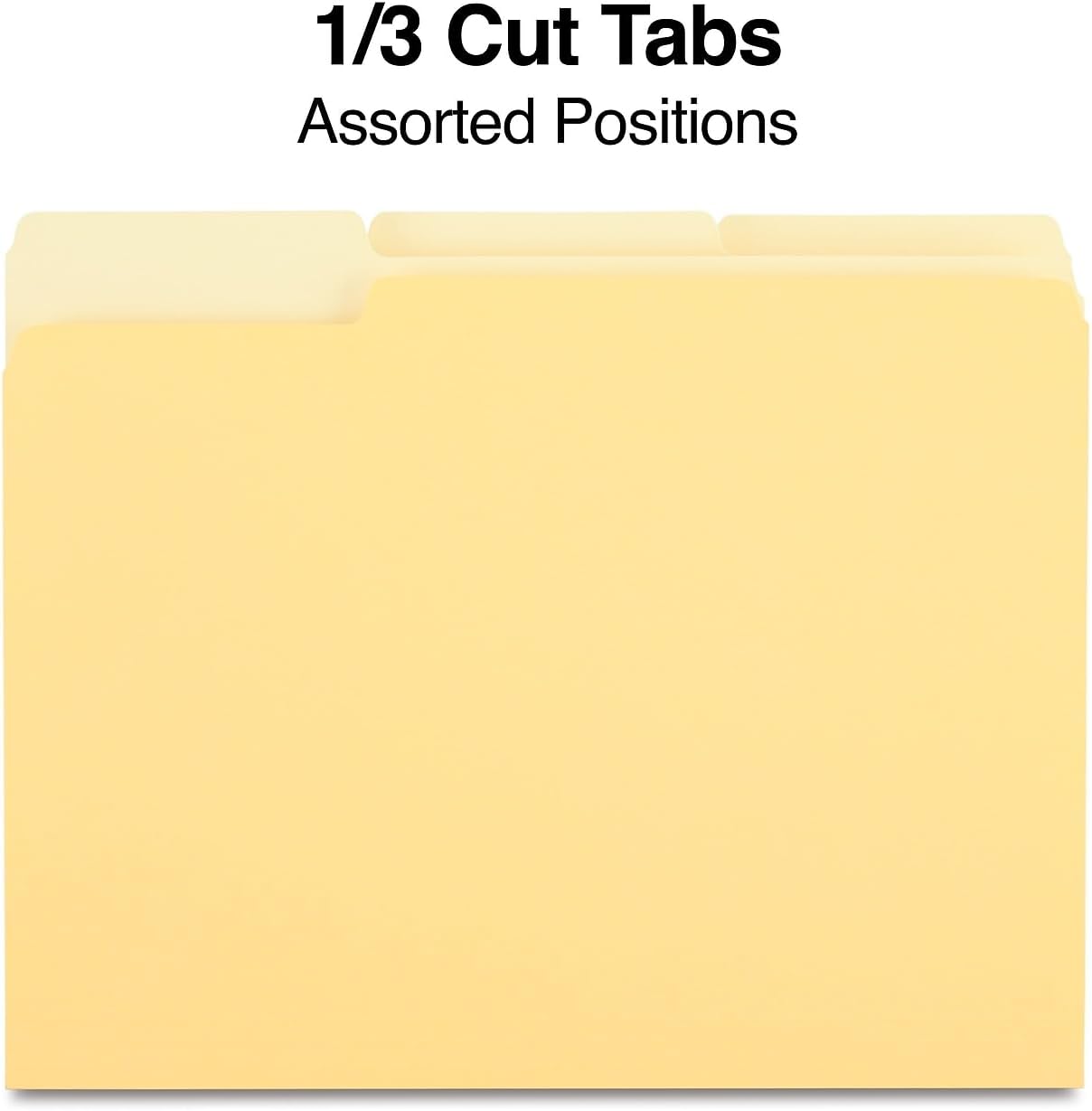Staples File Folders, Letter Size, 1/3‑Cut Tabs, Purple, Durable 10.5‑Point Paper Stock, 100/Pack