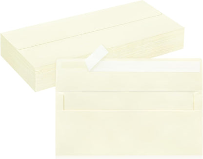 50 Pack #10 Business Envelopes, Sage Green Standard Envelopes Self Seal, Letter Size Mailing Envelopes for Checks Letters Invoices Statements Birthday Graduation Wedding, 4 1/8 x 9 1/2 Inch
