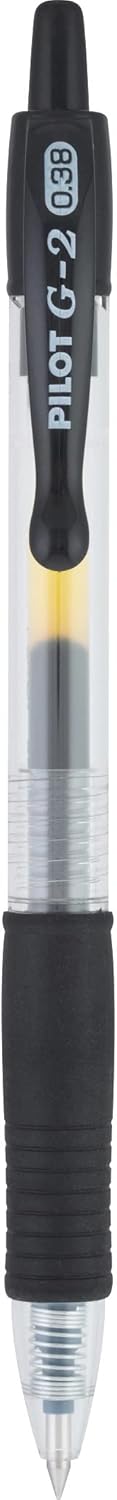 PILOT G2 Premium Refillable and Retractable Rolling Ball Gel Pens, Ultra Fine Point, Black Ink, 5-Pack (31306)