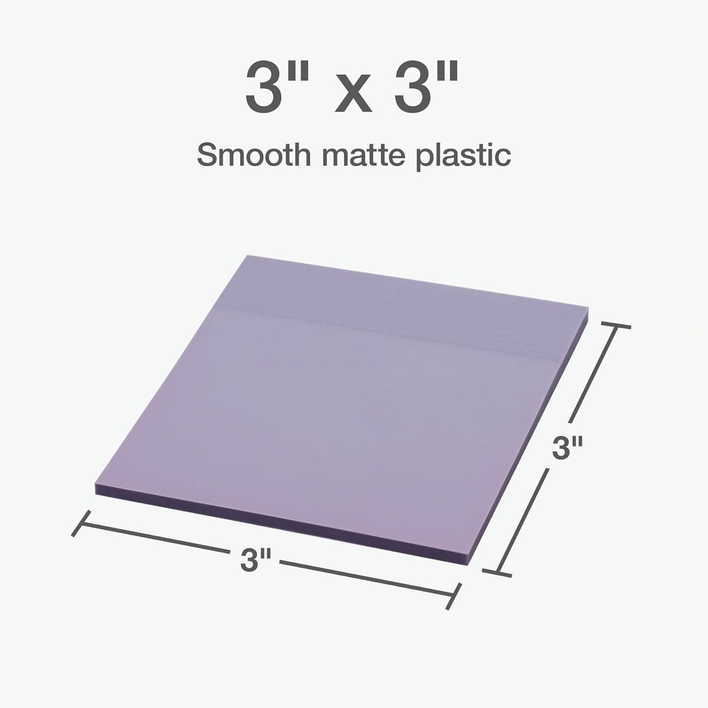Redi-Tag Translucent Sticky Notes, Transparent Self-Stick Notes, 3" x 3", 4 Pads, 50 Notes Per Pad, 200 Sheets (1006596)