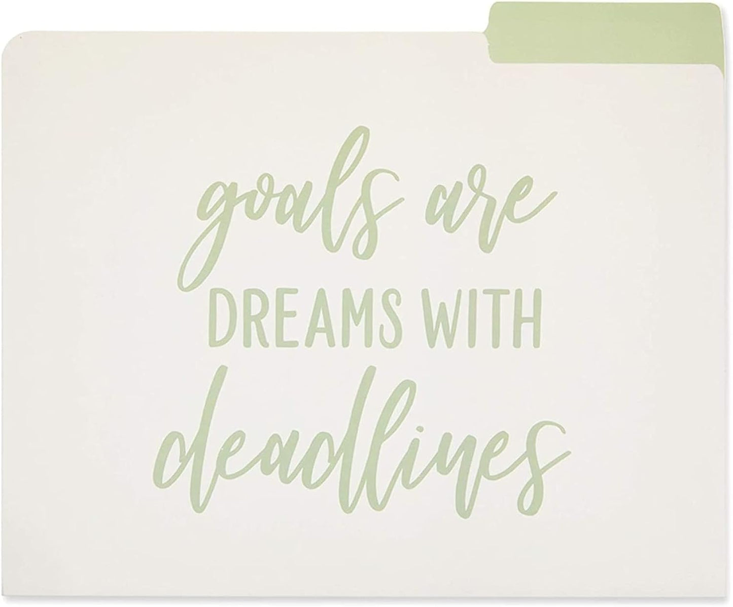 Paper Junkie Decorative File Folders, Letter Size for Women, Cute Earth Tone Aesthetic Office Supplies with Inspirational Sayings, 1/3 Cut Tabs (11.5 x 9.5 Inches) - Pack of 12 - Cute File Folders