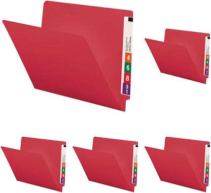 Smead End Tab File Folder, Shelf-Master Reinforced Straight-Cut Tab, Letter Size, Green, 100 per Box (25110)