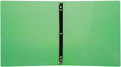 JAM PAPER Plastic 0.75 inch Binder - Clear 3 Ring Binder - Sold Individually