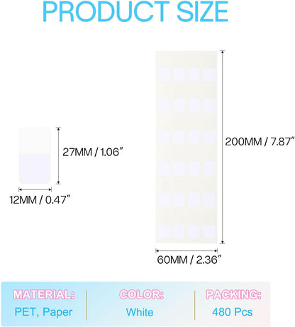 PATIKIL Clear Index Sticky Tabs, 480 Pcs Small Transparent Sticky Notes Bookmarks Planner Stickers Page Tabs for Office Notebooks File Folder Ledger Book, Gradient Pink