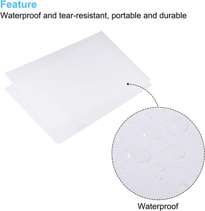 PATIKIL L Type Folders 24 Pack A4 Plastic File Project Pockets Clear Paper Document Jacket Sleeve for Office, Black